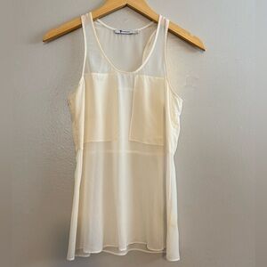 Alexander Wang Silk Sheer Sleeveless Top